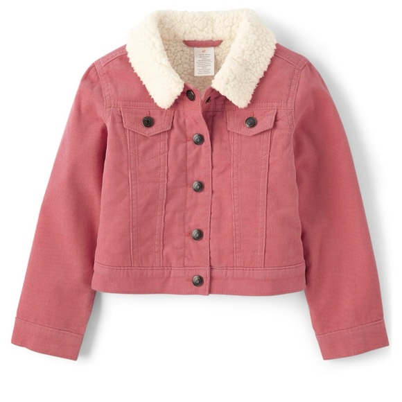 PINK GIRLS - LINED CORDUROY JACKET - Picture 2 of 5